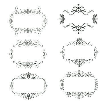 常规通用欧式边框组合元素素材