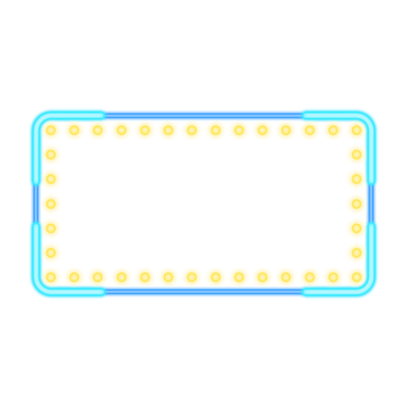 手绘-霓虹灯电商活动贴纸-长方形预览效果