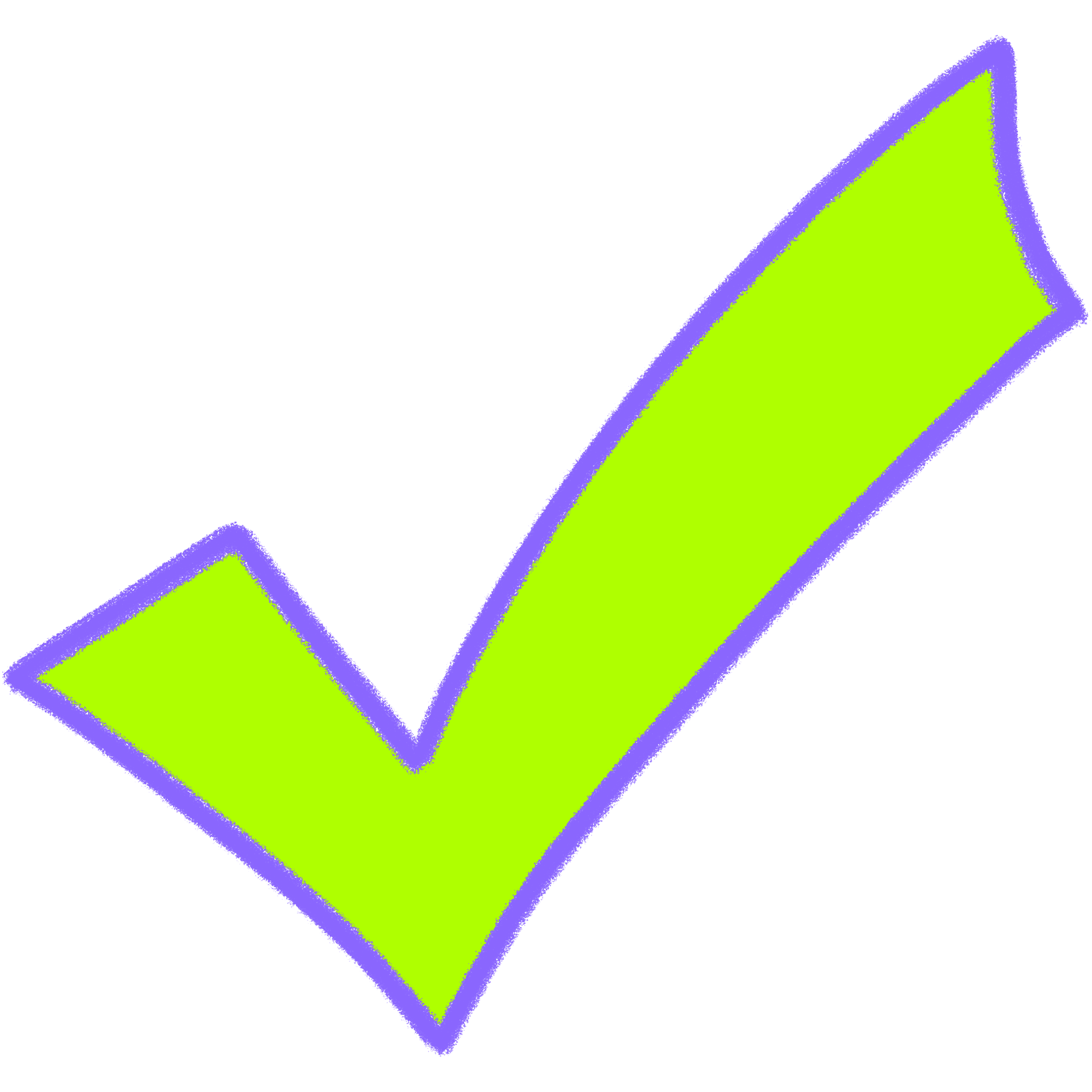 符号标记打勾正确清新描边蜡笔画符号贴纸_模板素材-稿定设计