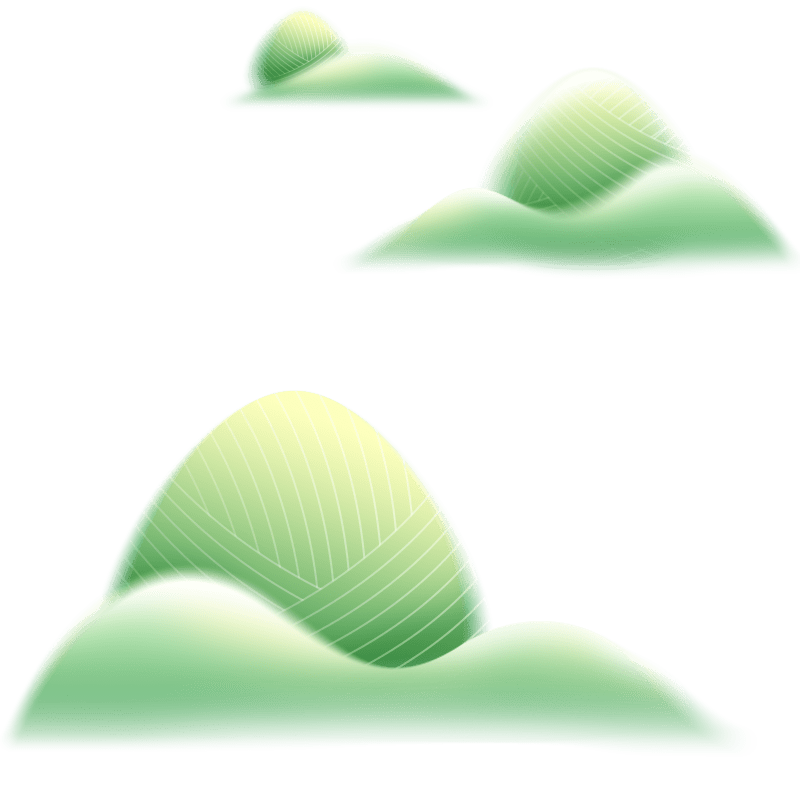 端午节通用渐变弥散风绿色清新粽子元素素材预览效果