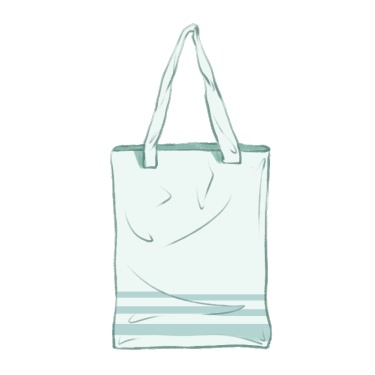 手绘-塑料袋家居生活元素贴纸9