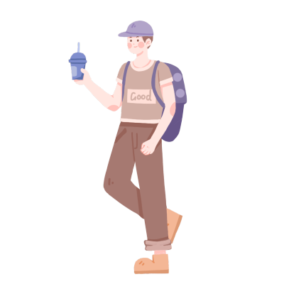 旅游元素旅游人物插画7