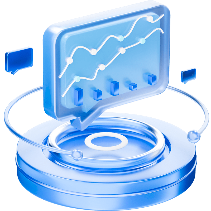 通用元素科技感科技风蓝色3D数据图标图表元素预览效果