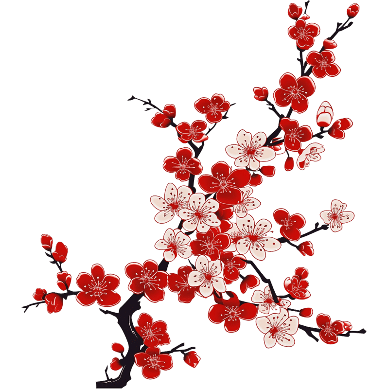 中国风水墨国画梅花_模板素材-稿定设计