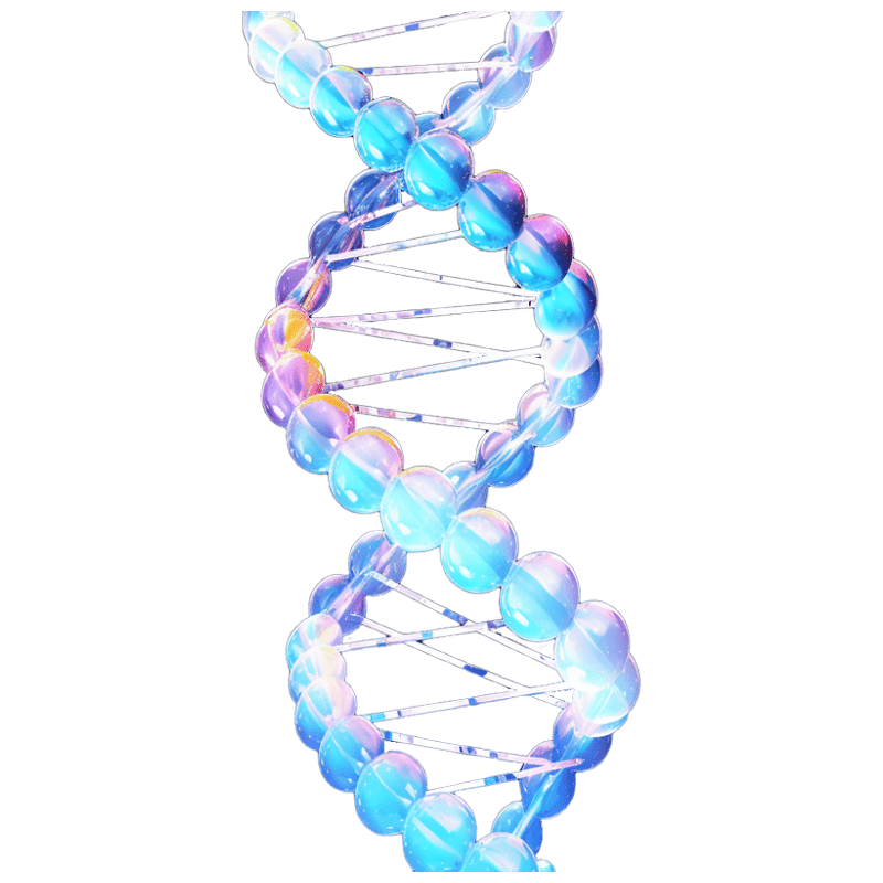 3D基因系列彩色染色体贴纸预览效果