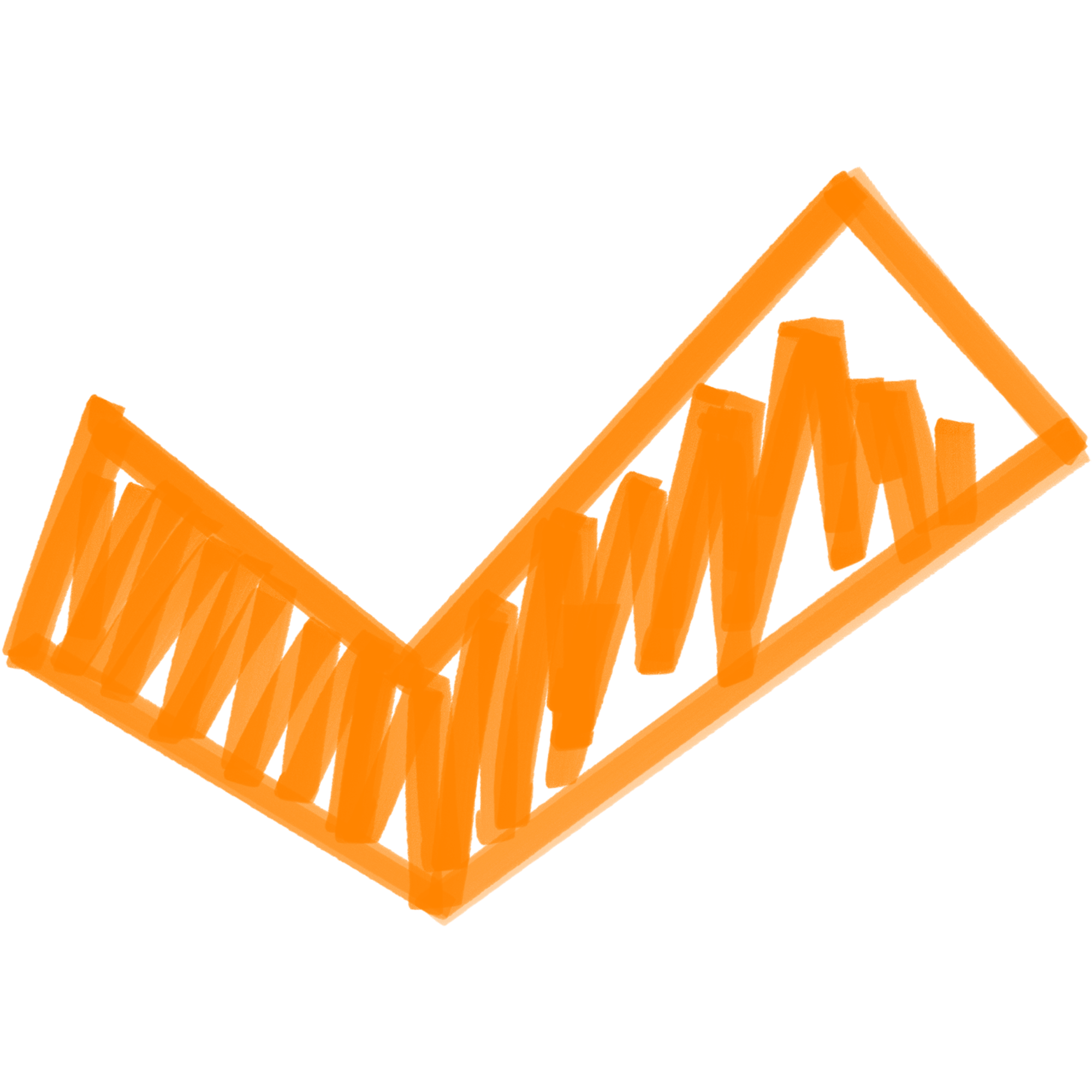 符号标记打勾仿手写感清新彩色马克笔涂鸦笔迹贴纸_模板素材-稿定设计