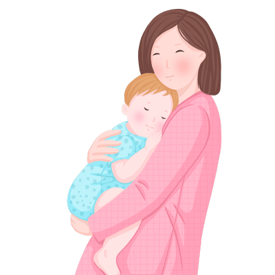 手绘-卡通风母婴人物插画贴纸5