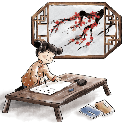 国学场景大尺寸贴纸2