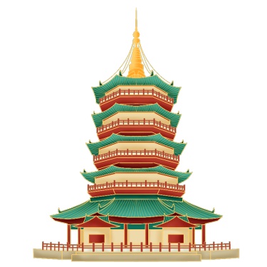 中国风-国潮特色建筑插画4