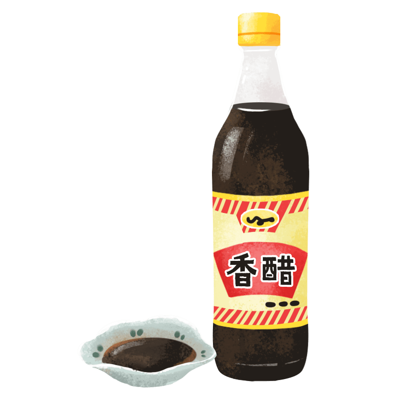 手绘-卡通风调味品贴纸-香醋